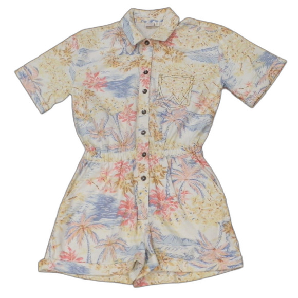 Billabong x Wrangler Romper One Piece Tropical Beach Print Women's Size Small - Picture 1 of 2